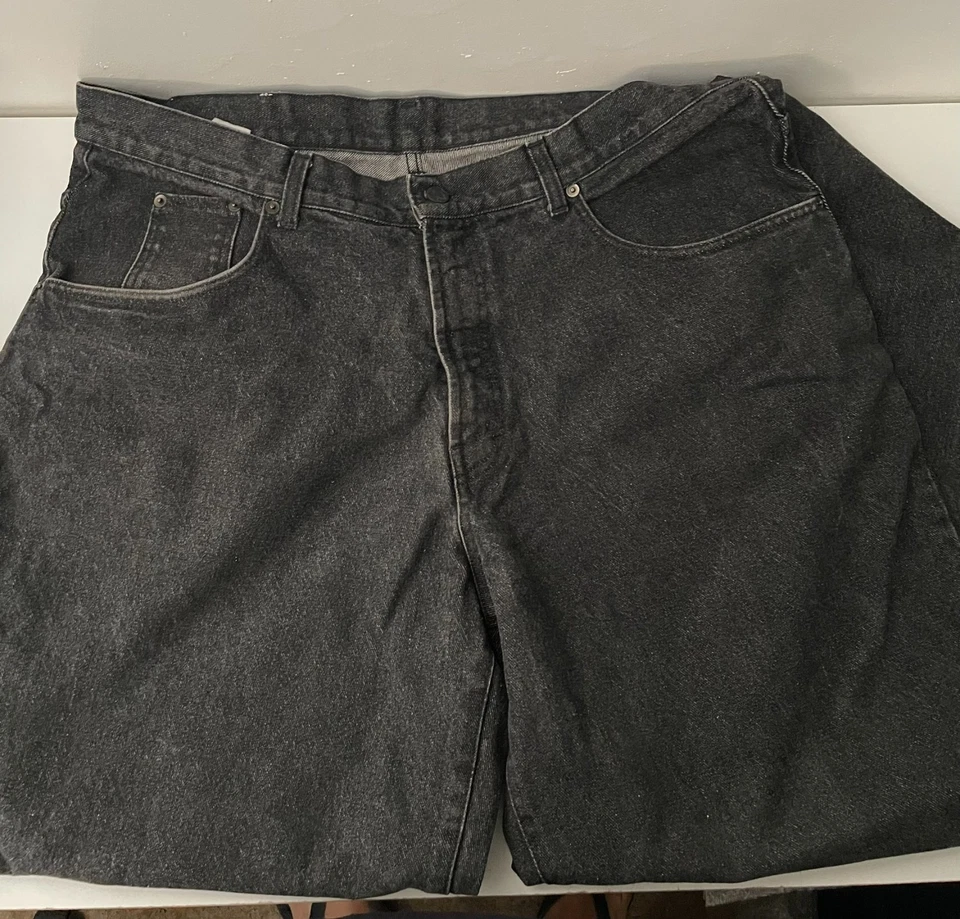 VTG Iceberg History Jeans Mens 38x35 Black Y2K Speedy Gonzalez Embroidered Baggy - Image 3 of 4