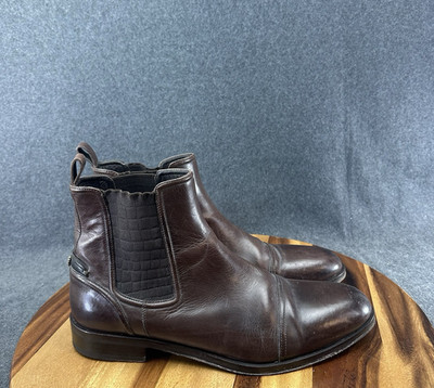 Roberto Cavalli Chelsea Boots Leather 6237 Brown Men s Size 44 MSRP $249
