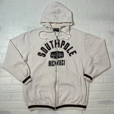 South Pole Authentic Collection Hoodie Full Zip Logo sz XL Pockets Y2K Vintage