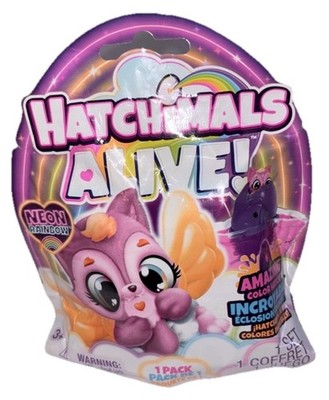 Hatchimals Alive, Neon Rainbow 1-Pack Surprise Figure in Egg