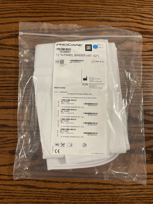 New Procare Premium Panel Elastic Binder (45'' - 62'')  12 4  Panel Binder White