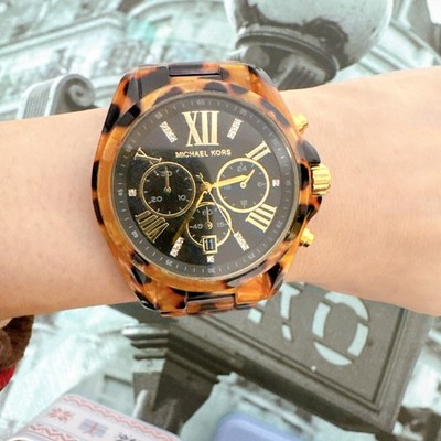 Michael Kors MK6887 Bradshaw Cheetah Chronograph Ladies Watch | eBay
