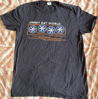Jimmy Eat World Graphic Band T Shirt Gildan Softstyle Black Size M Emo