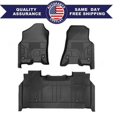 For 2019-2024 Dodge Ram 1500 New Body Crew Cab Floor Mats Liners Tpe Waterproof