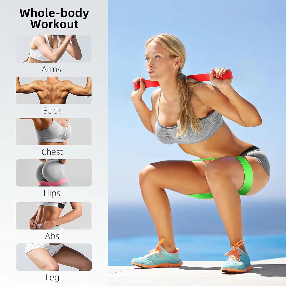 Widerstandsbänder Übung Sport Loop Fitness Home Gym Yoga Latex Set oder Singles