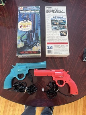 Sega Genesis - Konami The Justifier - Single Player Blue In Box! 2nd Pink Gun!