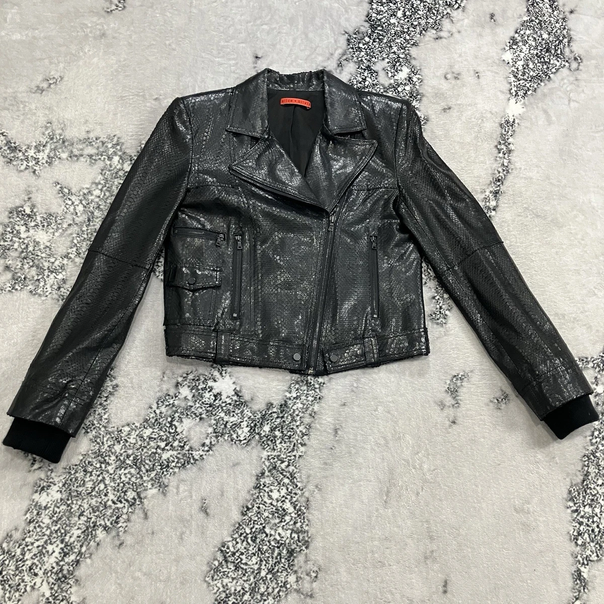 Alice + Olivia Leather Outer Shell Coats, Jackets & Vests for