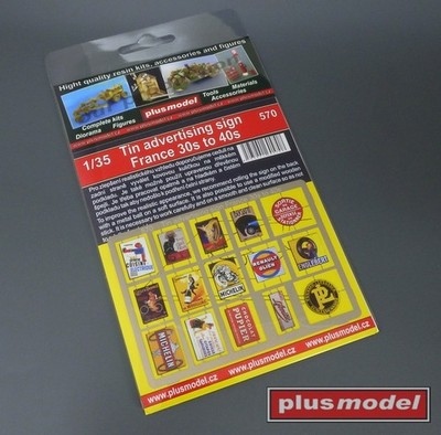 Plus Model 570 - 1/35 Tin advertising sign France - Neu