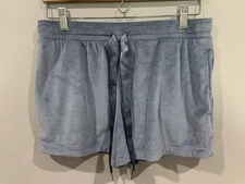 Women's Pajama Lounge Sleep Shorts Size Small Blue/Gray Soft Cozy