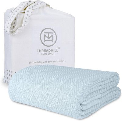 Luxury Cotton Blankets for Queen Size Bed | All-Season 100% Cotton Queen Size Bl