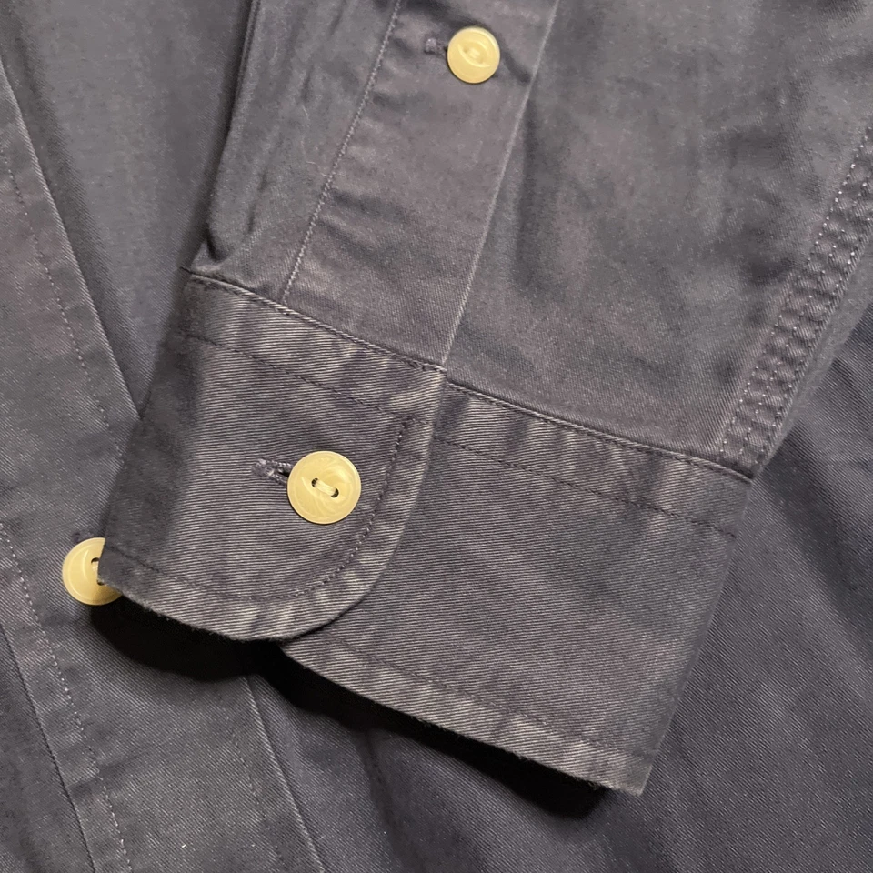 Camisa con botones azul American Living para hombre talla M mediana bolsillo con logotipo de águila Foto 2 de 4