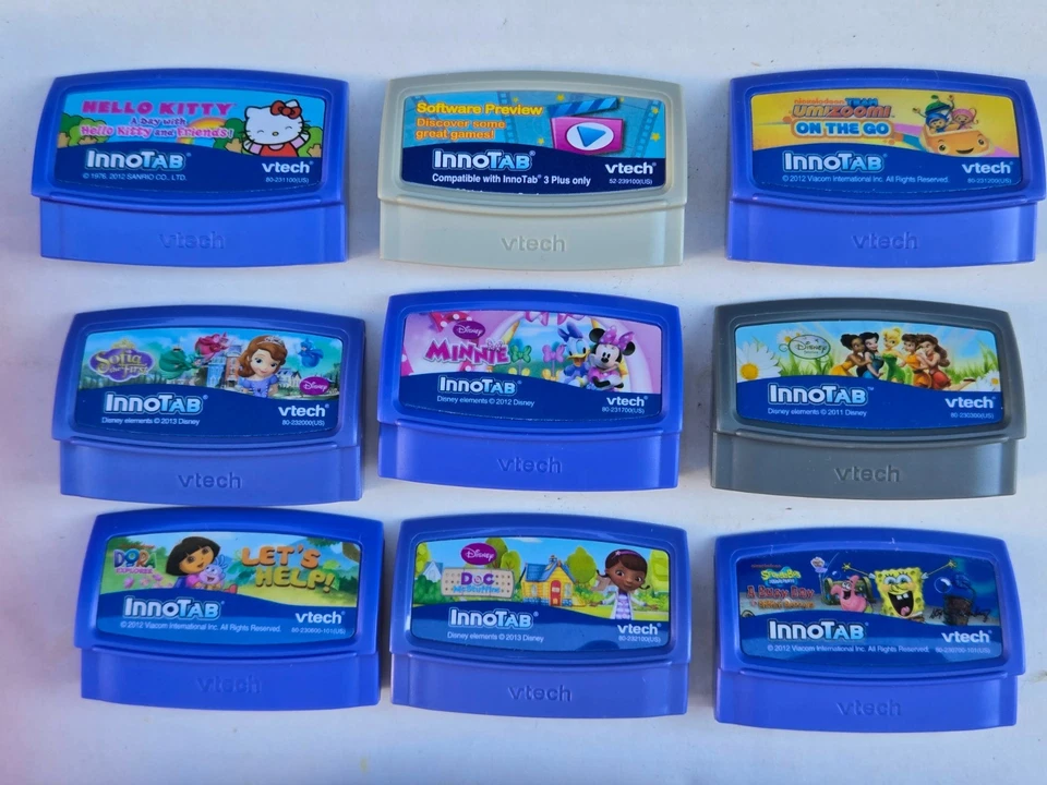 Vtech InnoTab 2 Kids Learning Touch Tablet Pink - Includes 9 Cartridges - READ - Image 2 of 4