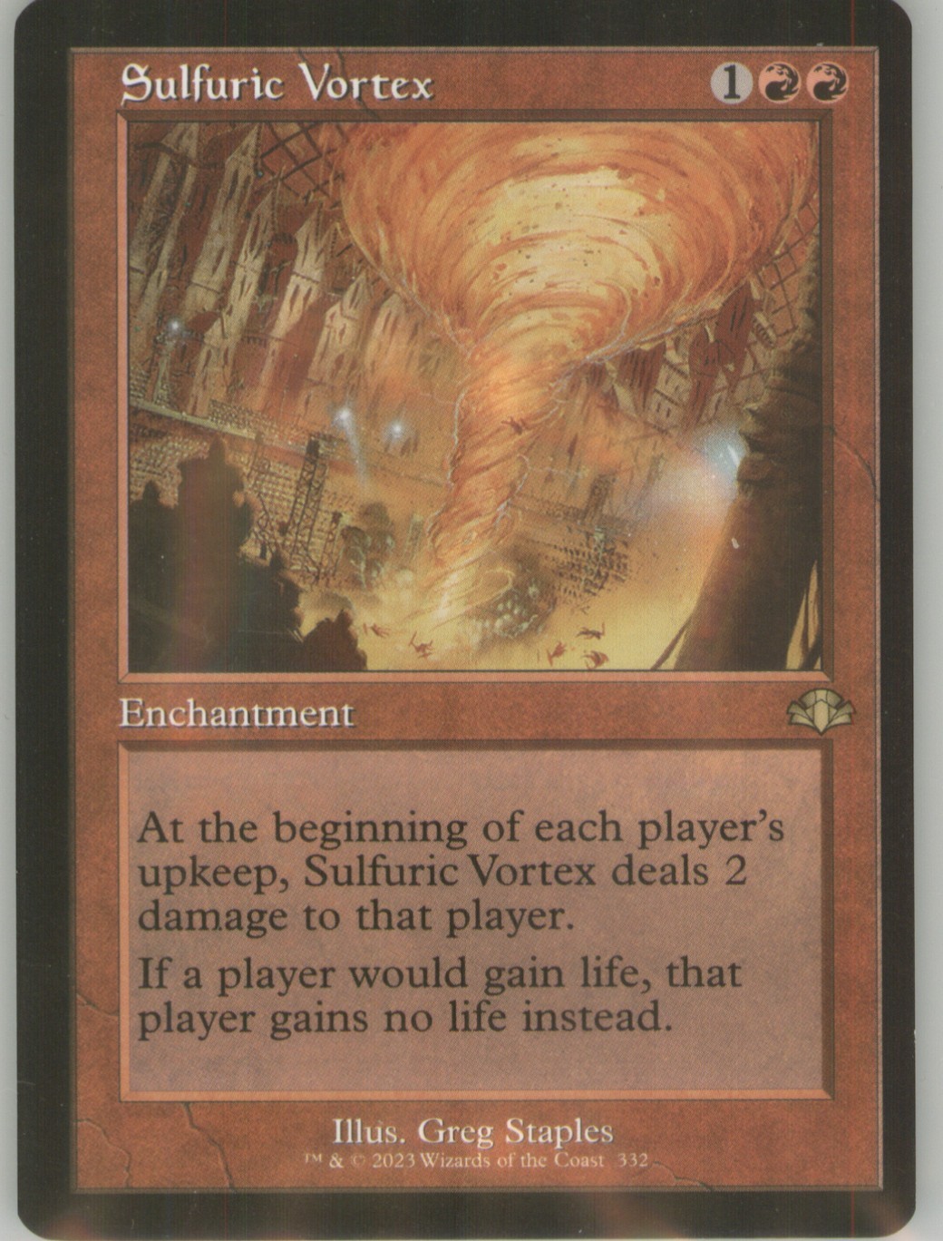 Sulfuric Vortex 332 Non Foil Retro Border Dominaria Remastered MTG