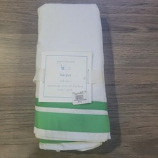 Pottery Barn Baby Harper Crib Skirt. Green And White. 100 Cotton 28"x52"