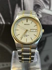 Vintage Men’s Two Tone Seiko Sports 50 Quartz Watch. Runs Great Keeps Time