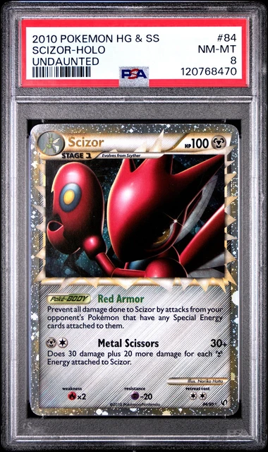 2010 POKEMON UNDAUNTED SCIZOR PRIME #84 ULTRA RARE PSA 8 NM #120768470