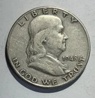 1948 D Franklin Silver Half Dollar, Circulated F156