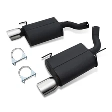 Fit 05-10 Ford Mustang 4.6L 5.4L 4"OD Stainless Round Tip Axle-Back Exhaust Kit