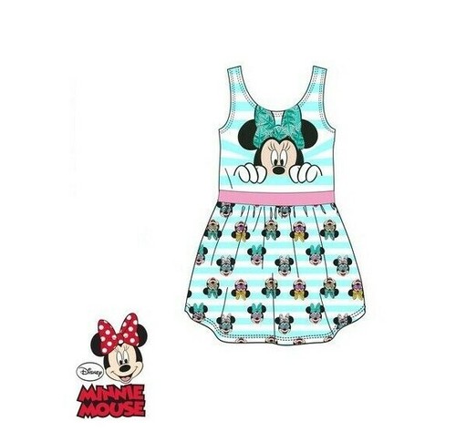 Abbigliamdento bambina vestito Minnie da bimba in cotone 3 4 6 8 anni disney  | eBay