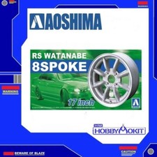 124 Aoshima Wheels Tires Set 5243 Rs Watanabe 8-spoke 17 04 124 Aoshima Wheels Tires Set 5243 Rs Watanabe 8-spoke 17 04