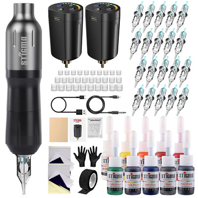 STIGMA Tattoo Maschine Set Wireless Tattoo Rotary Pen Kit Professionelles Tattoo