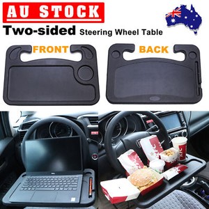 Black Car Steering Wheel Tray Table Laptop Stand Work Desk Holder Clip Mount Au Ebay