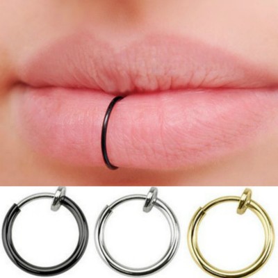 FAKE LIPPENPIERCING BCR LIPPEN HELIX SEPTUM KLEMMRING OHR RING PIERCING CLICKER