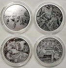 4pc. 1oz Silver Wounded Healer Silver Metaza Proof-like Silver Round Coin