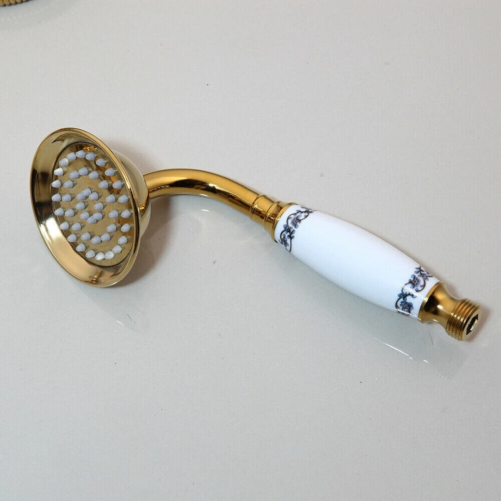 Luxury Gold Bathroom Handheld Shower Head Telephone Style Hand Held Shower Head