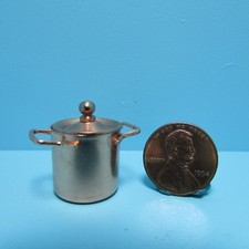 Dollhouse Miniature Copper Cooking Stock Pot with Lid IM65521