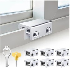 Sliding Window Locks 6 Sets , Security Window Locks with Keys, Adjustable