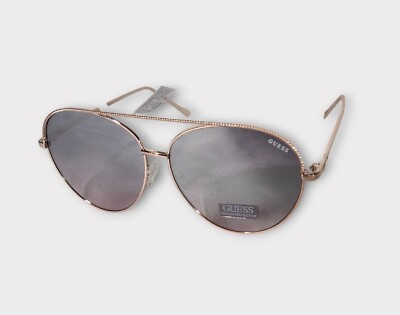 Guess Womens Pilot Aviator Sunglasses GF0391 28U Rose Gold