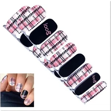 Jaysea Nails Polish Wraps Color Black Boo Plaid Halloween Street Nail Art, B4G1!