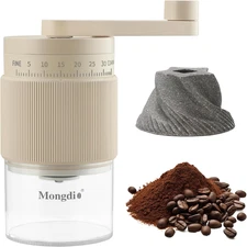 Portable Manual Coffee Bean Grinder with 35 Grind Settings Hand Coffee Grinder