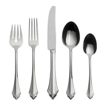Kenwood 5 Piece Fine Flatware Set 18/10 Stainless Steel, Silver