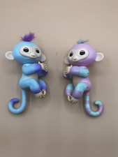Set of 2 - Fingerling Monkey 5" WowWeee - Pink  Blue