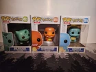 Pokemon Gen 1 Starters Funko Pops Lot of 3 Charmander Bulbasaur Squirtle