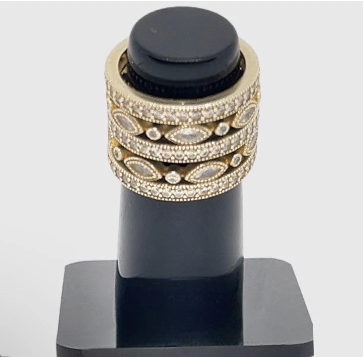 Juego de 5 anillos Freida Rothman de plata de ley 925 enchapados en 14K talla 7, Reg. $350 Foto 4 de 4