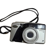 Olympus Superzoom 115 35mm Film Camera Quartzdate Zoom Lens 38-115mm Untested