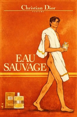 Christian Dior Eau Sauvage Poster   Classic Advertising - 24x36  Premium Matte