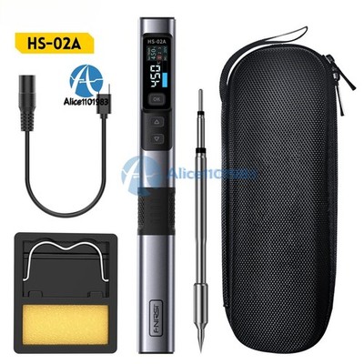 FNIRSI HS-02 Smart Electric Soldering Iron PD 100W Constant Temperature Kits &ex