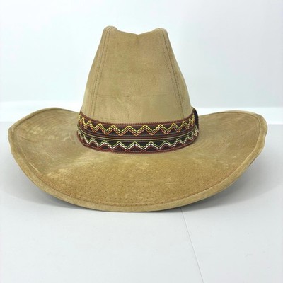 Ya Tan Sueded Fabric Wide Brim Cowboy Southwestern Hat with Decorative Band