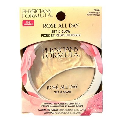 Physicians Formula Rosé All Day Set & Glow Luminous Light 1711499 New In Box