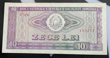Socialist Republic of Romania 10 Lei Circulate Banknote 1966 Cold War