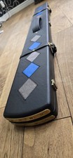 Handmade Leather Case, Green Baize 3/4 Ash Snooker Cue..