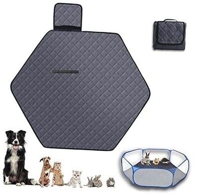Hexagon Washable Liner for Small Animal Playpen, Portable Reusable Guinea Pig