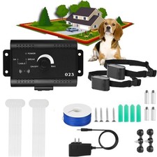In-Ground Underground Waterproof Electric Dog Pet Fence System 2 Shock Collars
