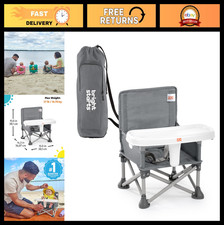 Portable Booster Seat for Babies, Indoor/Outdoor Floor Seat with Feeding Tray, G