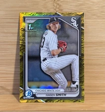HAGEN SMITH 2024 BOWMAN CHROME DRAFT 1ST YELLOW CRATER /75