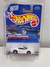 Hot Wheels 1995 Ferrari F512M / Testarossa White #136 Vtg 2000 W Protector